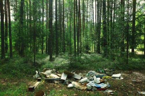 Contractor managing site clearance in Palmers Green