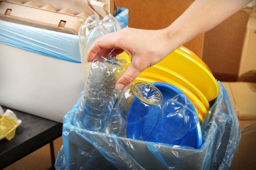 Recycling concrete and metal waste materials